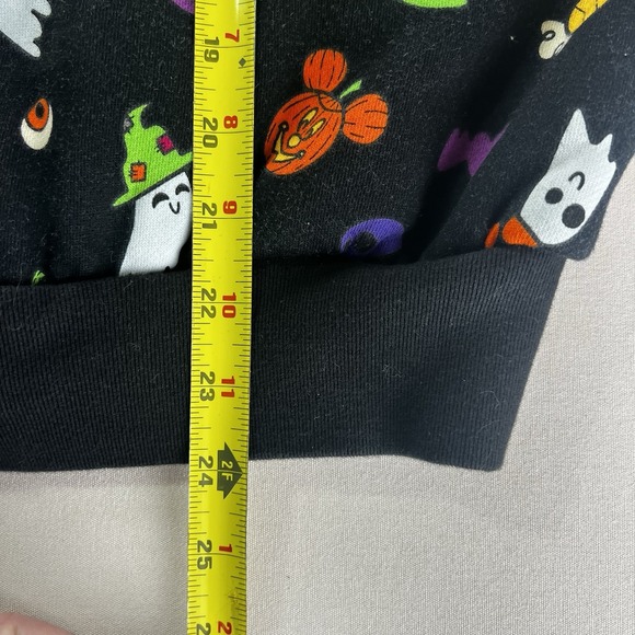 Disney Parks Halloween 2022 Mickey Ghost Full Zip Hoodie SZ Medium Spooky Witchy - Picture 6 of 12